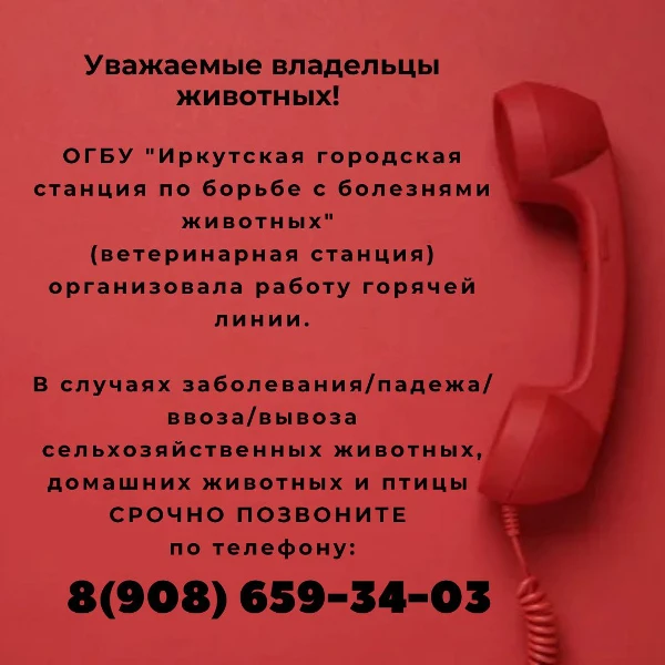 Служба ветеринарии сообщает